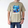 Readsolotl Blue Kawaii Axolotl Book Lover Reading Men's Comfort Colors T-Shirt Khaki