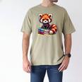 Red Panda Books Lover Reading Bookworm Men's Comfort Colors T-Shirt Khaki