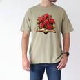 Red Roses Flowers Book Floral Men's Comfort Colors T-Shirt Khaki Red Roses Flowers Book Floral Men's Comfort Colors T-Shirt Khaki