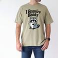 I Require Books Raccoon Reading For Book Lovers Men's Comfort Colors T-Shirt Khaki I Require Books Raccoon Reading For Book Lovers Men's Comfort Colors T-Shirt Khaki