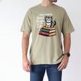 Retro I Just Want To Read Books And Pet Cats Cat For Men Women Kids Men's Comfort Colors T-Shirt Khaki