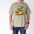 Rubber Duck Reading Book Rubber Duckie Reader Coffee Lover Men's Comfort Colors T-Shirt Khaki