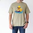 Rubber Duck Reading Book Swim Rubber Duckling Rubber Duckie Men's Comfort Colors T-Shirt Khaki