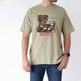 He Sees What You'Ve Been Reading Santa Christmas Bookish Men's Comfort Colors T-Shirt Khaki He Sees What You'Ve Been Reading Santa Christmas Bookish Men's Comfort Colors T-Shirt Khaki