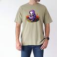 Spooky Grim Reaper Reading A Book Cute Creepy Halloween Men's Comfort Colors T-Shirt Khaki