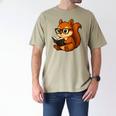 Squirrel Reading Book Lover Men's Comfort Colors T-Shirt Khaki Squirrel Reading Book Lover Men's Comfort Colors T-Shirt Khaki