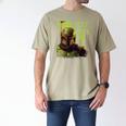 Star Wars The Book Of Boba Fett Neon Boba Fett Lives Poster Men's Comfort Colors T-Shirt Khaki
