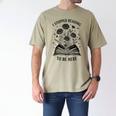 I Stopped Reading To Be Here Introvert Book Lover Bookworm Men's Comfort Colors T-Shirt Khaki
