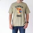 Teacher Snail With Glasses On Books Cute Pre-K Kindergarten Men's Comfort Colors T-Shirt Khaki