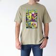 Teenage Mutant Ninja Turtles Retro Neon Comic Book Panels Men's Comfort Colors T-Shirt Khaki