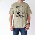 Today I'm A Serious Goose Animal Reading Book Lovers Men's Comfort Colors T-Shirt Khaki Today I'm A Serious Goose Animal Reading Book Lovers Men's Comfort Colors T-Shirt Khaki
