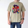 History Woman Reading Book Geometric Girl Educated Men's Comfort Colors T-Shirt Khaki