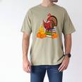 Turkey Reading Books Fall Thanksgiving Teacher Book Men's Comfort Colors T-Shirt Khaki Turkey Reading Books Fall Thanksgiving Teacher Book Men's Comfort Colors T-Shirt Khaki