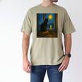 Van Gogh Starry Night Art Cat And Book Lovers Premium Tri-Blend Men's Comfort Colors T-Shirt Khaki Van Gogh Starry Night Art Cat And Book Lovers Premium Tri-Blend Men's Comfort Colors T-Shirt Khaki