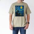 Van Gogh Starry Night Fantasy Reader Dragon Reading Book Men's Comfort Colors T-Shirt Khaki Van Gogh Starry Night Fantasy Reader Dragon Reading Book Men's Comfort Colors T-Shirt Khaki