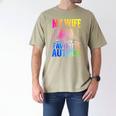 My Wife Is My Favorite Author Book Writer Writing Husband Men's Comfort Colors T-Shirt Khaki