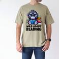 Wild About Reading Book Lover Gorilla Men's Comfort Colors T-Shirt Khaki