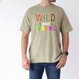 Wild About Reading Library Day Reading Books & Bookworm Men's Comfort Colors T-Shirt Khaki
