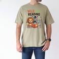 Wild About Reading Zoo Animals For Bookworm Book Reader Men's Comfort Colors T-Shirt Khaki
