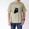 Women's First Of All I’m A Delight Cute Cat Books Coffee Humor Men's Comfort Colors T-Shirt Khaki