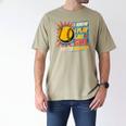 Women's Girls Softball Play Like A Girl Comic Book Pop Art Men's Comfort Colors T-Shirt Khaki Women's Girls Softball Play Like A Girl Comic Book Pop Art Men's Comfort Colors T-Shirt Khaki