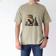 Women's Unearth A Story Dinosaur Reading a Library Book Men's Comfort Colors T-Shirt Khaki