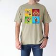 Wrestling Comic Book Wrestler Mexican Lucha Libre Mask Men's Comfort Colors T-Shirt Khaki