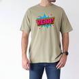 Yeah Comic Comic Book Graphic Men's Comfort Colors T-Shirt Khaki