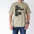 Yes I Read Self-Help No I’m Not Helped Yet Book Lover Men's Comfort Colors T-Shirt Khaki