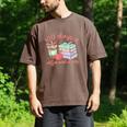 100 Days Of Coffee And Chaos Coquette Bow Book Apple Men's Comfort Colors T-Shirt Espresso