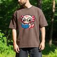 Adorable Book Lover Axolotl With Reading Glasses Cute Men's Comfort Colors T-Shirt Espresso