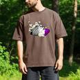 Asexual Book Lover LGBT Reading Pride Ace Flag Daisy Men's Comfort Colors T-Shirt Espresso