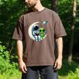 Astronaut Reading Book To Alien Shirt Moon Space Lover Kids Men's Comfort Colors T-Shirt Espresso Astronaut Reading Book To Alien Shirt Moon Space Lover Kids Men's Comfort Colors T-Shirt Espresso