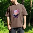 Axolotl Bookworm Reading Book Kawaii Graphic Men's Comfort Colors T-Shirt Espresso