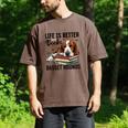 Basset Hound Dog Breed Life Is Better With Books And a For Men Women Girls Kids Men's Comfort Colors T-Shirt Espresso