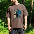 Book Lover Bookworm Reading Books Dragon Sci-Fi Character Men's Comfort Colors T-Shirt Espresso