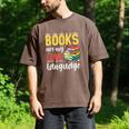 Books Are My Love Language Stack Men's Comfort Colors T-Shirt Espresso