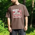 Books Are My Love Language Valentines Book Lover Teacher Men's Comfort Colors T-Shirt Espresso Books Are My Love Language Valentines Book Lover Teacher Men's Comfort Colors T-Shirt Espresso