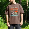 BOOKS AND MAINE COONS ARE MY THERAPY Main Coon Men's Comfort Colors T-Shirt Espresso