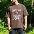 Bookworm Book Just A Girl Who Loves Books Men's Comfort Colors T-Shirt Espresso