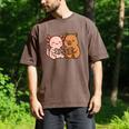 Capybara Axolotl Kawaii Kids Anime Book Lover Reading Men's Comfort Colors T-Shirt Espresso