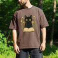 Cat Reading Book Flowers Men's Comfort Colors T-Shirt Espresso