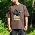 Cat Reading Book Men's Comfort Colors T-Shirt Espresso Cat Reading Book Men's Comfort Colors T-Shirt Espresso