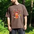 Christmas Librarian Reindeer Xmas Book Teachers Love Reading Men's Comfort Colors T-Shirt Espresso