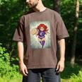 The Crimson Crescent 90s Retro Comic Book Superheroine Art Men's Comfort Colors T-Shirt Espresso The Crimson Crescent 90s Retro Comic Book Superheroine Art Men's Comfort Colors T-Shirt Espresso