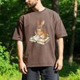 Cute Bunny Reading Book Glasses Bookworm Men's Comfort Colors T-Shirt Espresso