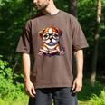 Cute Dog Puppy English Bulldog Reading Book Men's Comfort Colors T-Shirt Espresso Cute Dog Puppy English Bulldog Reading Book Men's Comfort Colors T-Shirt Espresso