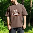 Cute Kitten Bookworm Adorable Cat With Glasses Reading Book Men's Comfort Colors T-Shirt Espresso
