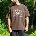 Cute Owl Reading Book Graphic Art Men's Comfort Colors T-Shirt Espresso