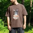 Cute Reading Bunny With Glasses Books Reader Book Bookworm Men's Comfort Colors T-Shirt Espresso